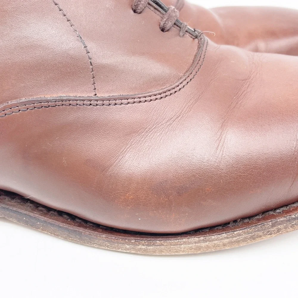 Allen Edmonds Men's Brown Carlyle Plain‎ Toe Oxford Shoes Size 9.5 EEE